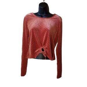 SO Woman's Size XL Long Sleeved Velour Top